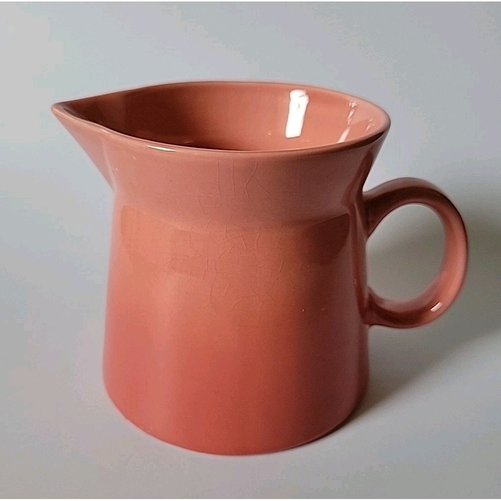 Martha Stewart Collection Vintage Ombre Pink Ceramic Short Pitcher Vase Retro
